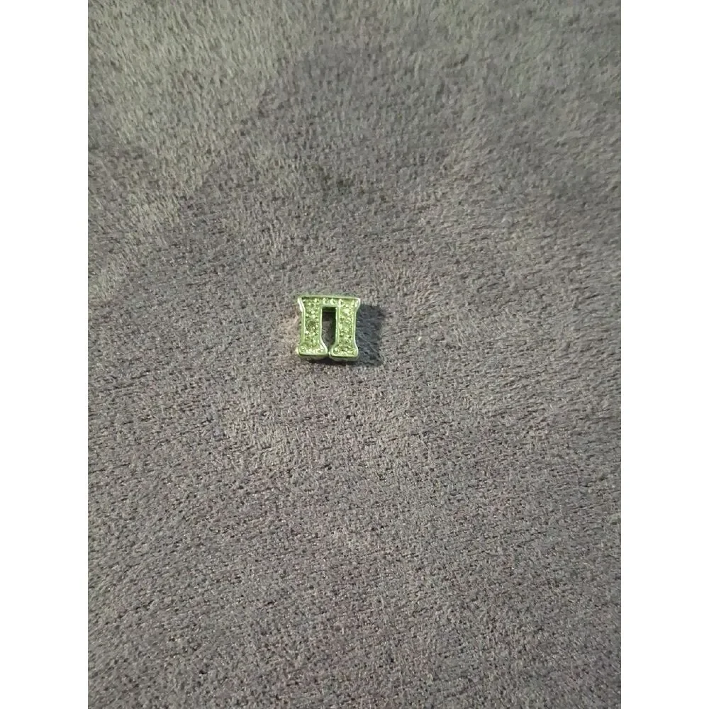 Rhinestone Pi Charm For Floating Lockets
